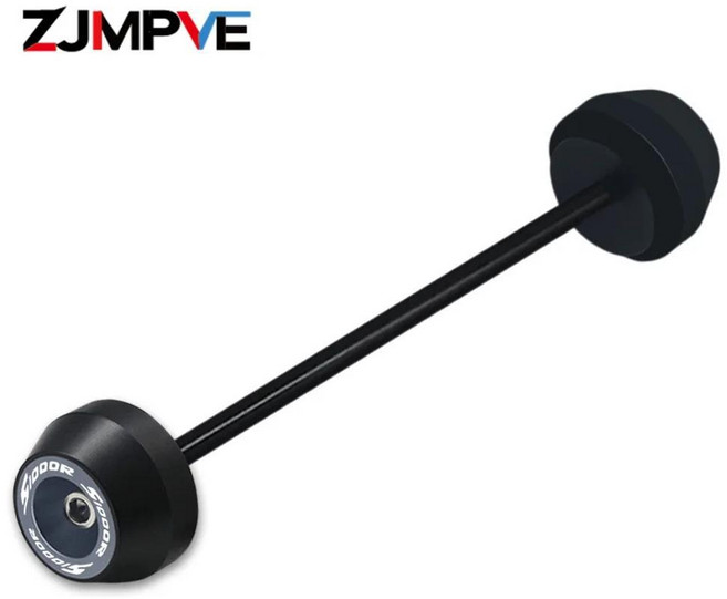 오토바이 전면 후면 액슬 포크 크래시 슬라이더 휠 보호대 캡 패드, 1개, 색상: 1. Front Titanium