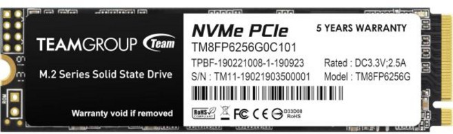 TEAMGROUP MP33 2TB SLC 캐시 3D NAND TLC NVMe 1.3 PCIe Gen3x4 M.2 2280 인터널 솔리드 스테이트 드라이브 SSD 읽기/쓰기 속, Classic, 256GB