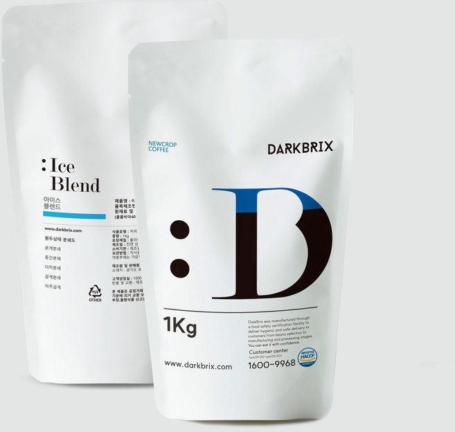 다크브릭스 아이스 블렌드 원두커피, 1kg, 홀빈(분쇄안함), 1개