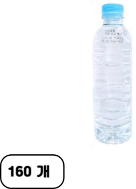 순창샘물 무라벨, 160개, 500ml