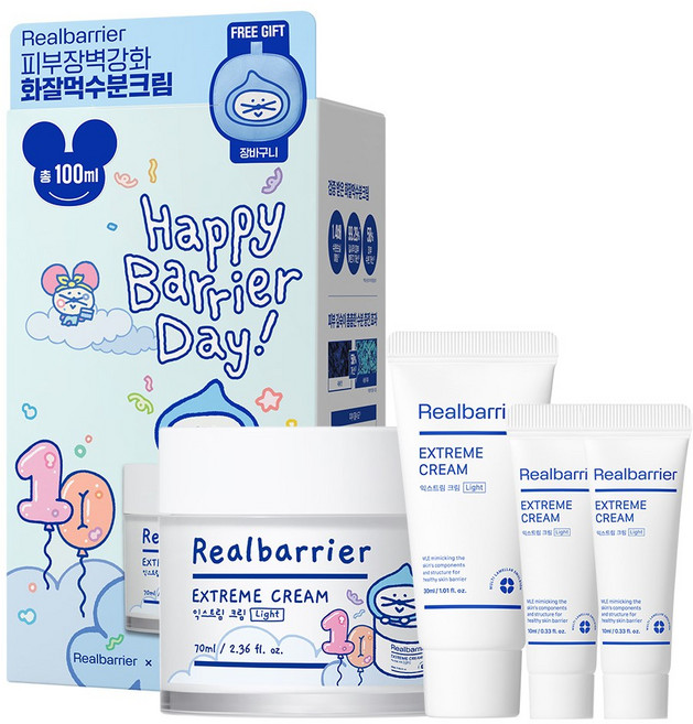 리얼베리어 익스트림 크림 라이트 포곤빌리지 콜라보 기획세트, 120g, 1개