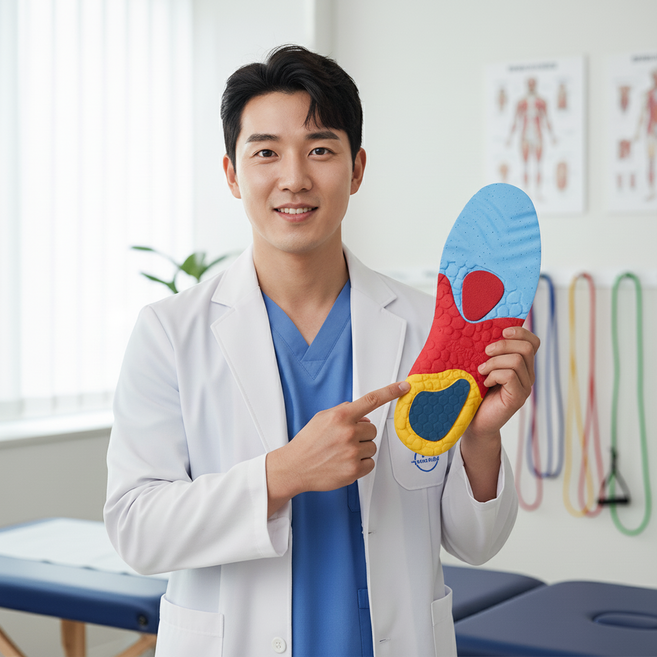 애쯔 깔창 발바닥통증 족저근막염 기능성 아치 푹신 쿠션 깔창, 1개