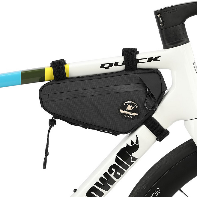 라이노워크 자전거 삼각 프레임 가방 1L 방수 프레임백 BCT0203, 블랙, 1개
