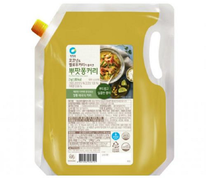 식뿌팟퐁커리소스 청정원, 2kg, 1개