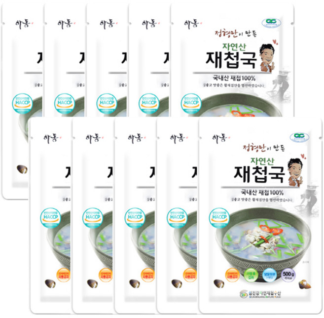간편한 섬진강 재첩국 10팩 x 500g * 331213EA, 10개