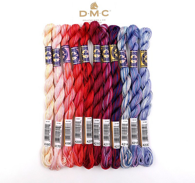 마미쏘잉/ DMC 5번사-베리에이션사 펄코튼사 4160-4220번/ 프랑스자수 십자수, 4210번, 1개