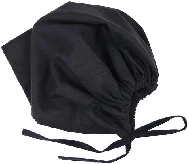 급상승 검정 블랙 머리 주방 두건 탄탄한 린넨소재