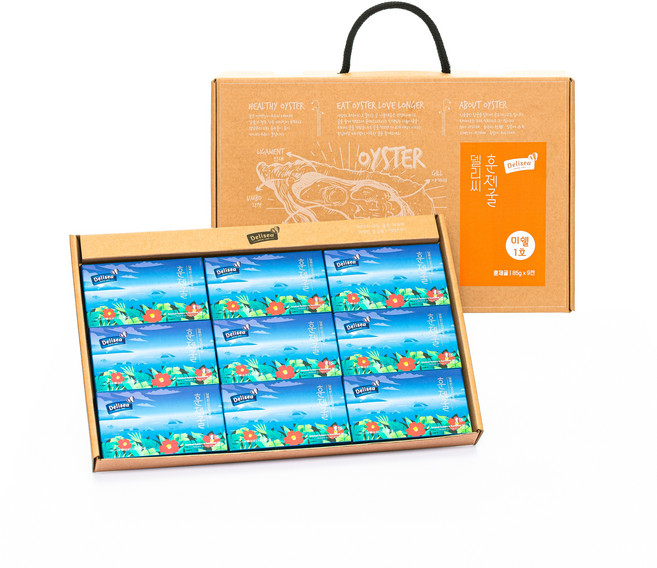 훈제굴통조림 세트 미쉘1호(델리씨 훈제굴 9캔 85g/1캔), 85g, 1개