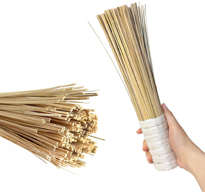 화이트 손잡이 대나무 솥솔 30cm ( 업소용 식당 설거지 냄비 브러쉬 가마솥 수세미 중식당 북경팬 중화솥 웍 닦는솔 다용도 주방 세척솔 )