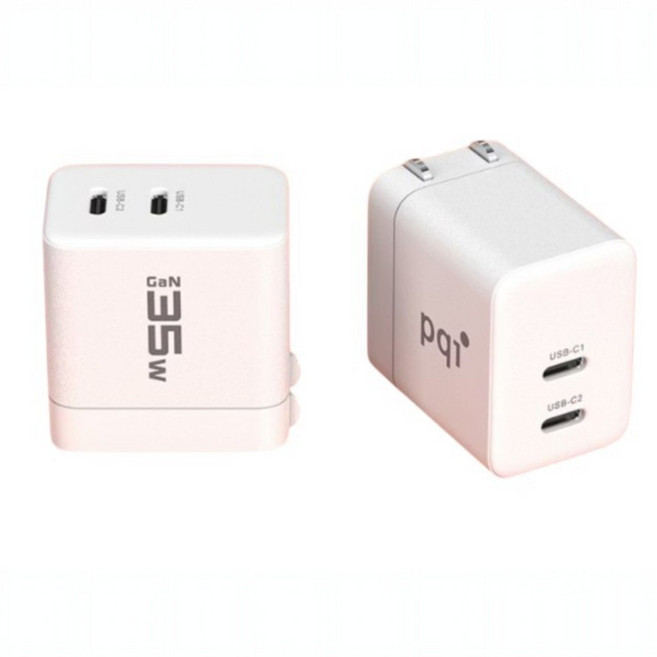 PQi GaN 35W 雙孔充電器, 天使白, 1個