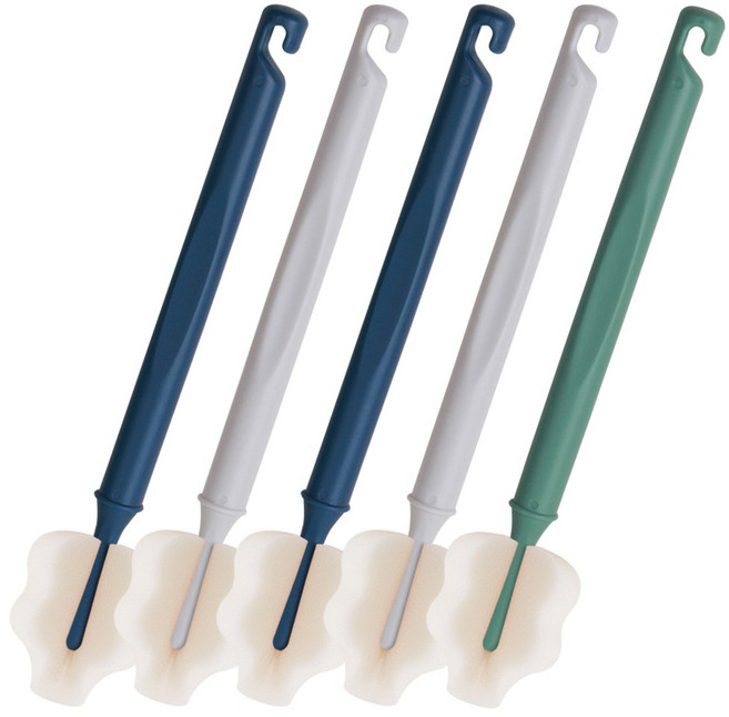 하이비 몽글이 젖병 젖꼭지 텀블러 세척솔, 롱와이드솔5P / 시원한바람, 1세트