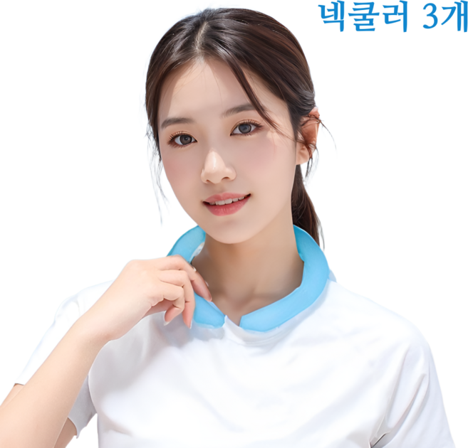 아나티어 얼음 목걸이 아이스 넥밴드 넥쿨러, 3개, 블루