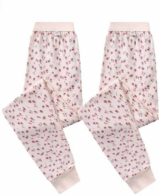 1+1 여성 봄가을 내복 바지 중장년 여성용 고급 순면 내의 하이웨스트 큰 사이즈 바지 JXH