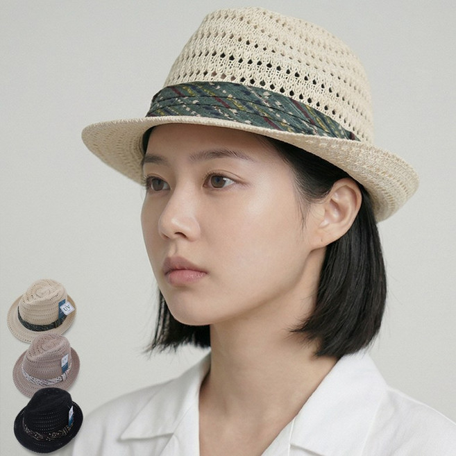 남녀 니트 여름 캐주얼 중절모 페도라 모자/B-26879
