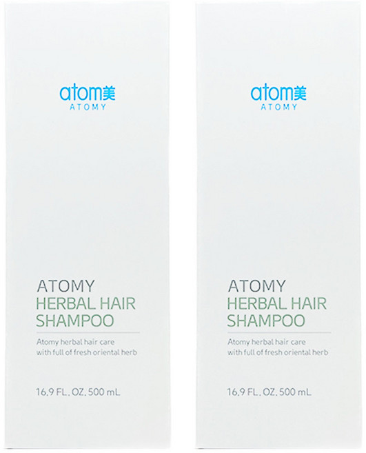 약산성 샴푸 애터미 한방샴푸 중성 건성 두피 500ml 2박스 구성, 2개