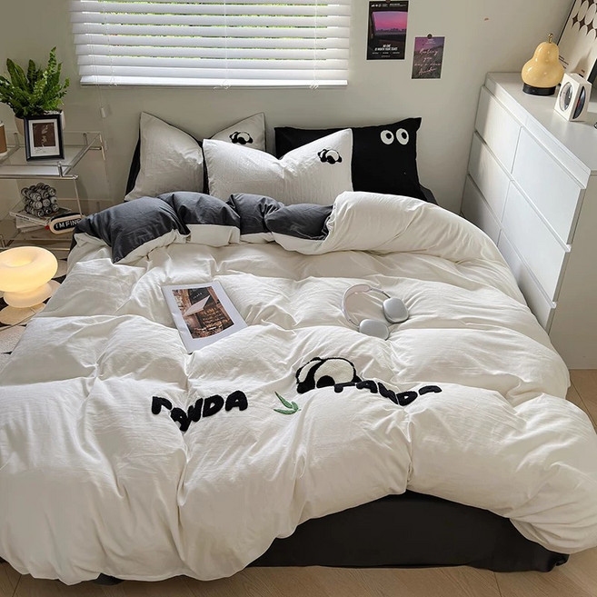 헤디야 판다 이불커버+침대커버+베개커버 3종세트