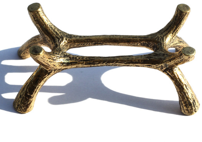 힐링젬 디스플레이 받침대 원석 나석 골드장식 인테리어소품 좌대 M