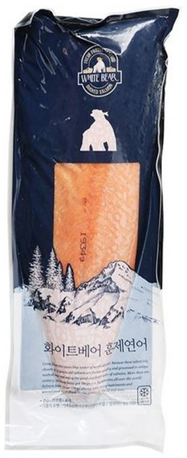 화이트베어 훈제연어(통) 연어 필렛 평균 1.5kg, 1개