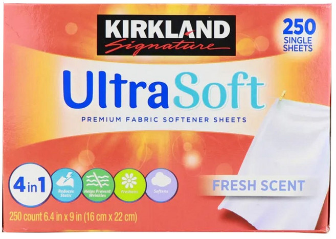 커클랜드 종이형 섬유유연제 커클랜드시그니춰 드라이시트 시트형 섬유유연제, 1박스