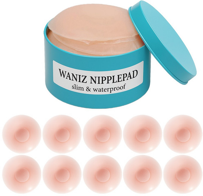 와니즈 여성 실리콘 니플패치 오리지널, 원형 1통, 10개