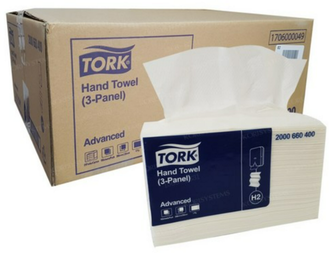 Tork 토크 H2 핸드타올21팩 천연펄프 뽑아쓰는티슈, 180매, 42개