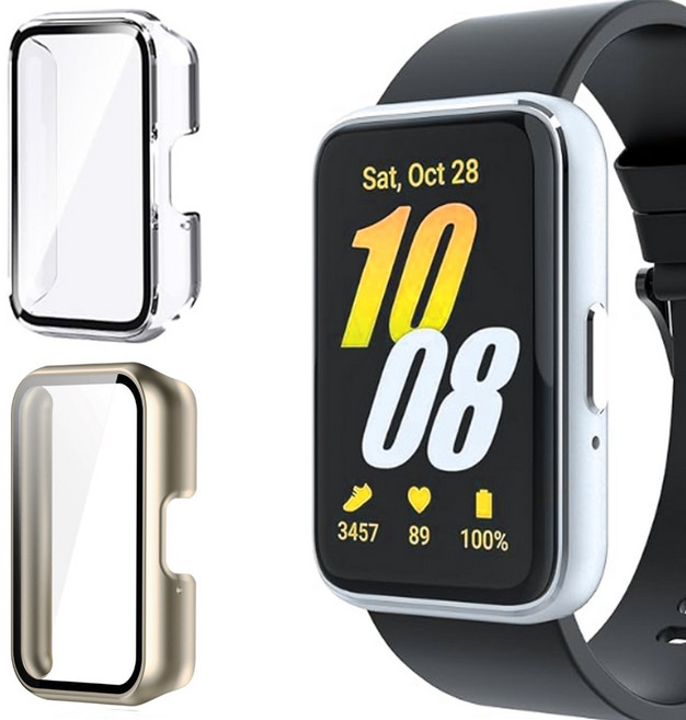 아이비온 갤럭시핏3 풀커버 보호 케이스 2개입, 클리어 + 스타라이트