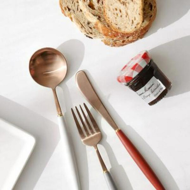 아트박스/아름다운공간 [에펠라인]로즈골드 커트러리(디저트), 디저트 버터나이프 블랙