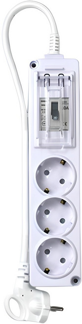 에코파워탭 국내 제조 고용량 배선차단용 멀티탭 전선형 3구, 40cm, 혼합색상, 1개