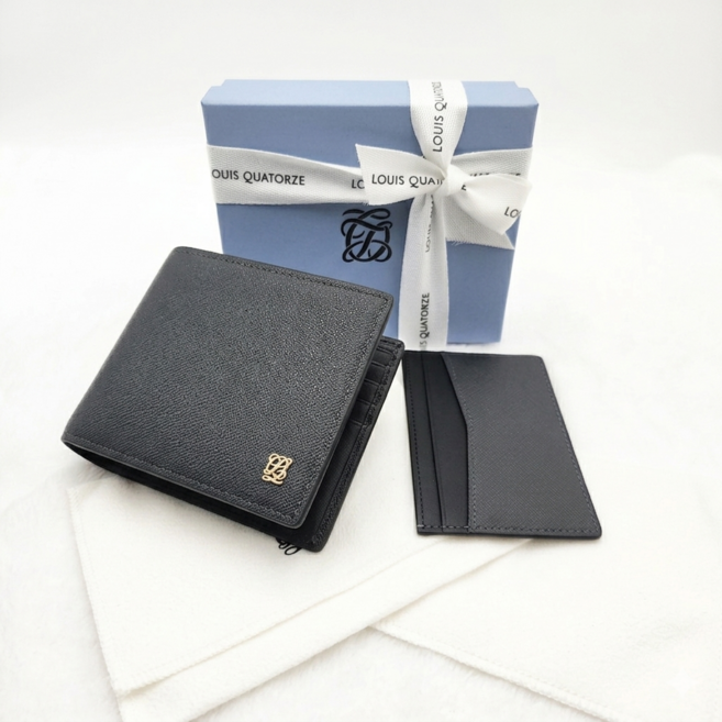 루이까또즈 남성 가죽 반지갑 카드지갑 세트+선물포장