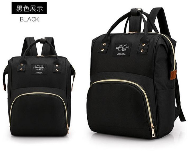 大容量媽媽包 雙肩背包 肩背包 母嬰包, 黑色一個 >經典百搭