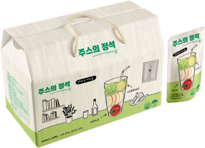 주스의정석 양배추사과즙, 100ml, 30개