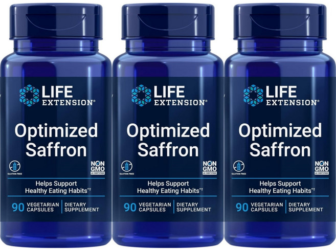 라이프익스텐션 옵티마이즈드 사프란, 3개, 90정