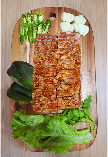 대가 국산 우슬닭발편육 안동 수제 무뼈 매콤 술안주 모임먹거리 야식, 3개, 500g