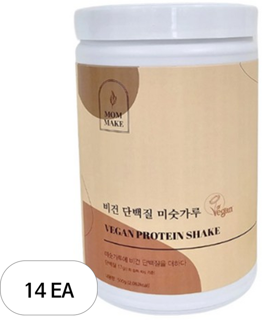 맘메이크 비건 단백질 미숫가루 쉐이크, 500g, 14개
