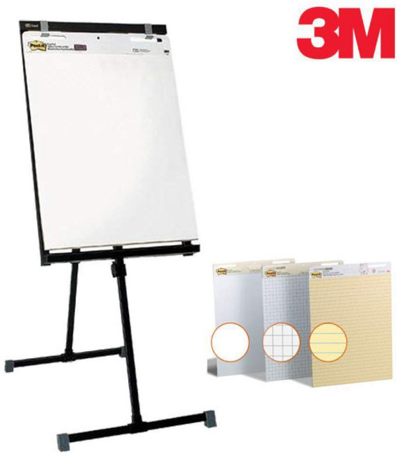 3M 포스트잇 550 이젤 스탠드 이젤패드 포함 셋트 화, 30매