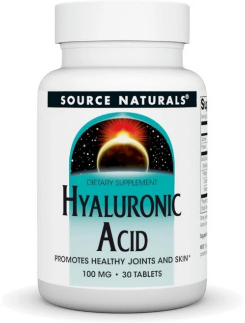 소스내츄럴스 Source Naturals Hyaluronic Acid Promotes Healthy Joints and Skin* 100mg - 60 Tablets, 30 Count (Pack of 1), 1개, 60정 - 쿠팡