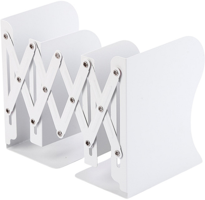 미리모아 접이식 길이조절 책꽂이, 화이트