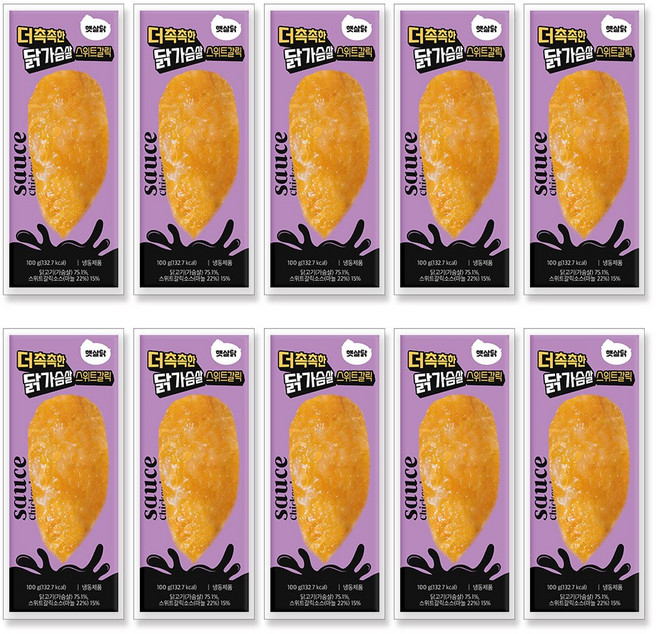 햇살닭 더촉촉한 닭가슴살 스위트갈릭 (100g), 100g, 20개