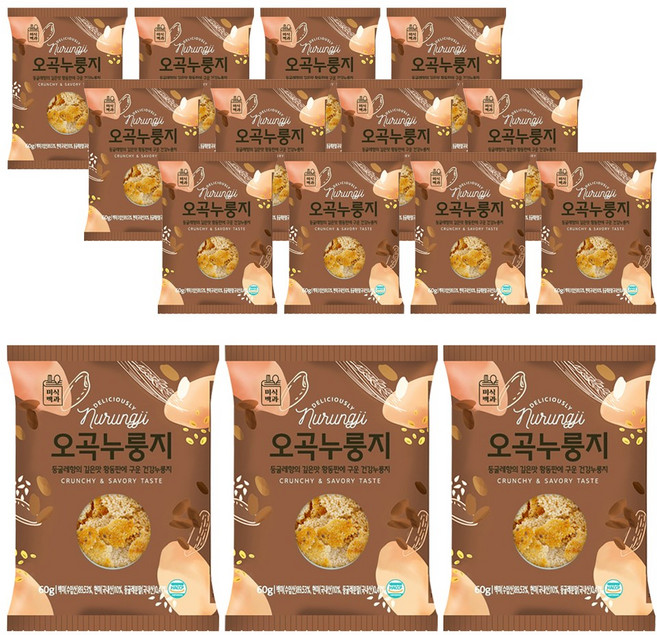 미식백과 구수한 건강 오곡 누룽지 60g, 15개