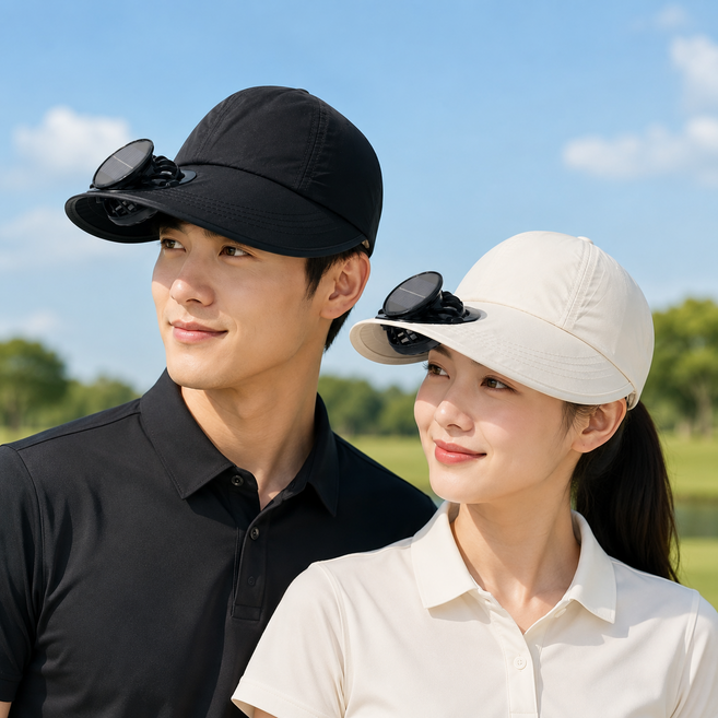 10위 - [쿨송] 남녀공용 태양광 선풍기모자 선풍기 썬캡 3단풍속 자외선차단 와이드챙 골프 등산 낚시 캠핑 여름모자