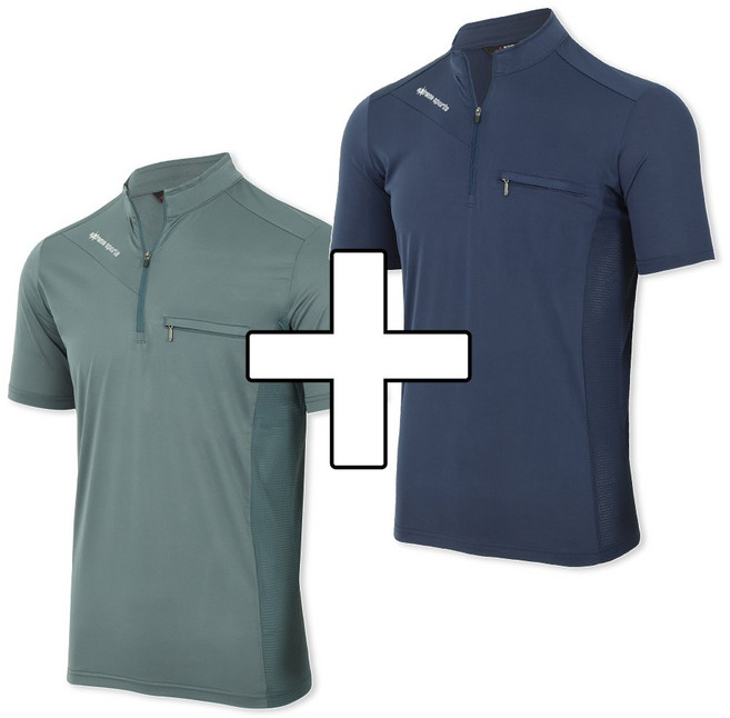 빌리언즈 쿨티셔츠 반팔 집업 원플러스원 빅사이즈