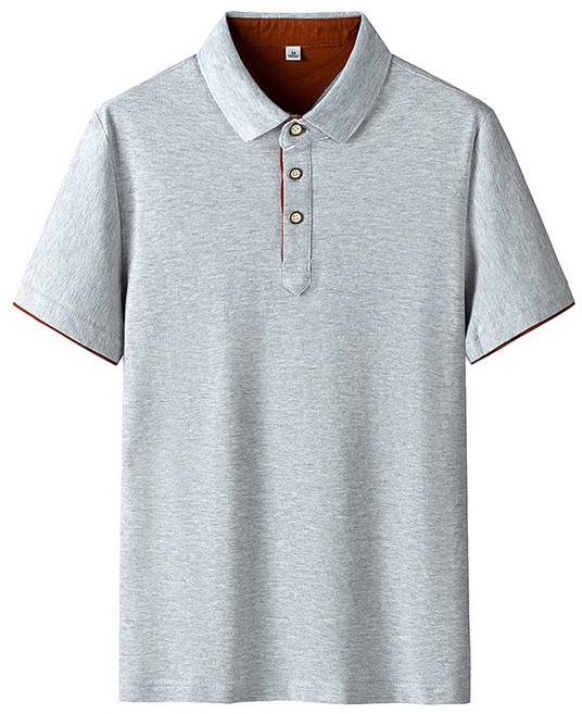 男士短袖POLO衫 純棉商務休閒T恤 素面修身顯瘦工作服