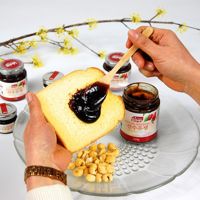 국산 구례 산수유 원액 진액 엑기스 환 즙 잼 지리산 산수유차, 지리산 산수유잼, 1개, 110g