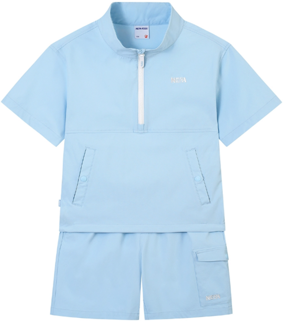 네파 키즈 아노락 상하의 세트 집업 반바지 셋업 초등 상하복