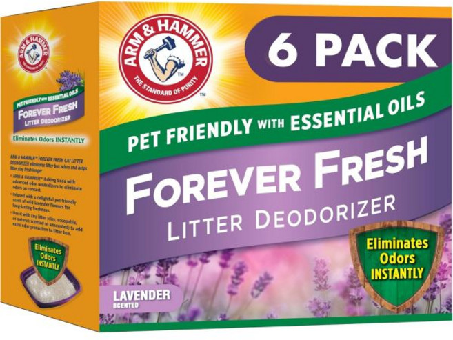 암 앤 해머 고양이 모래 탈취제 더블 듀티 30온스 6개입, Forever Fresh, 30 Ounce (Pack of 6)