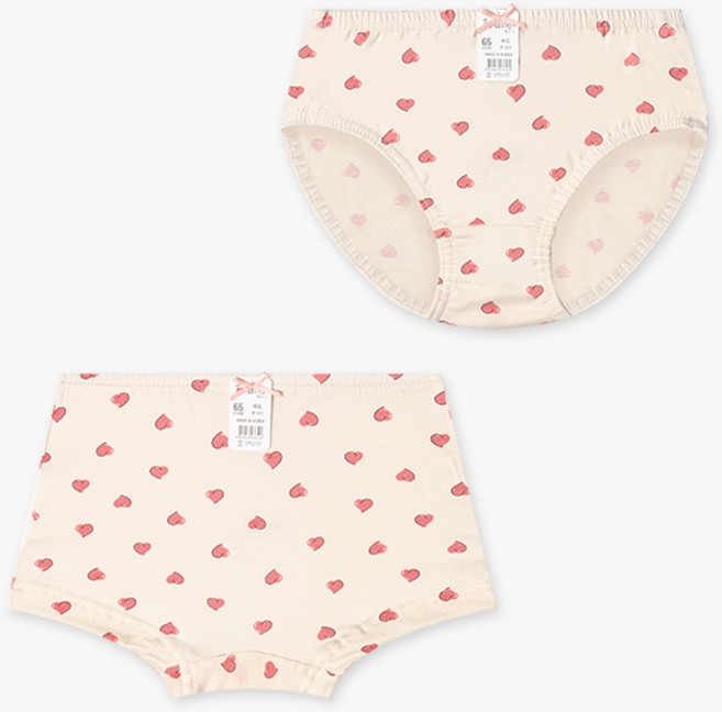 멜리스 국내생산 여아용 하트 면스판 팬티 삼각 사각 택1 (삼각 사각)
