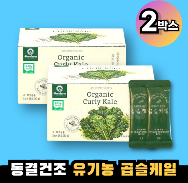 베네팜 유기농 곱슬케일분말 2박스 동결건조 컬리케일, 2개
