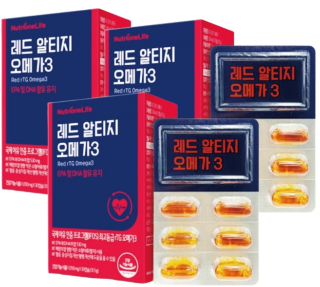 뉴트리원) 임영웅 레드알티지오메가3 890mg x 30캡슐, 30정, 1개
