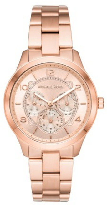 MICHAEL KORS 紐約經典三眼玫瑰金腕錶 MK6589