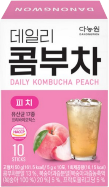다농원 데일리 콤부차 피치, 5g, 10개입, 6개